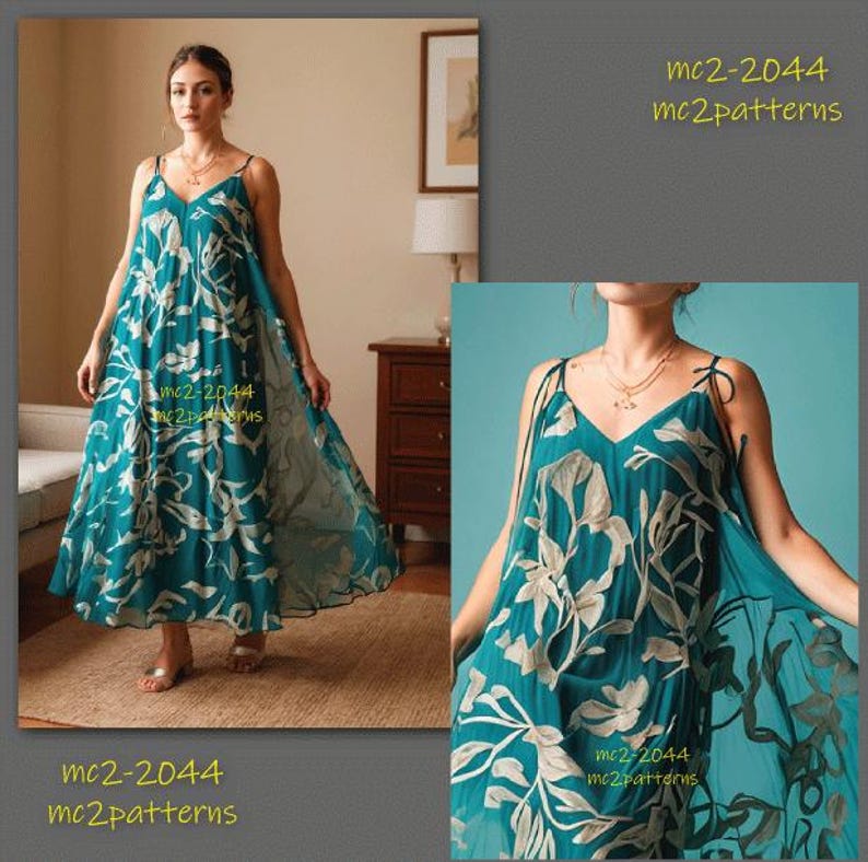 Sundress Sewing Pattern: Double-layered Lined (Digital PDF Download) S-2XL